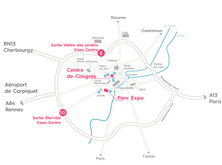 Plan d'accès au centre des congrès