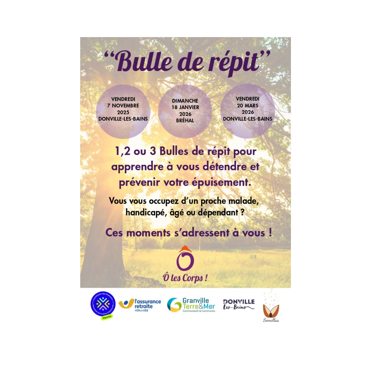 Bulles de répit pour les aidant·es dans le Sud-Manche